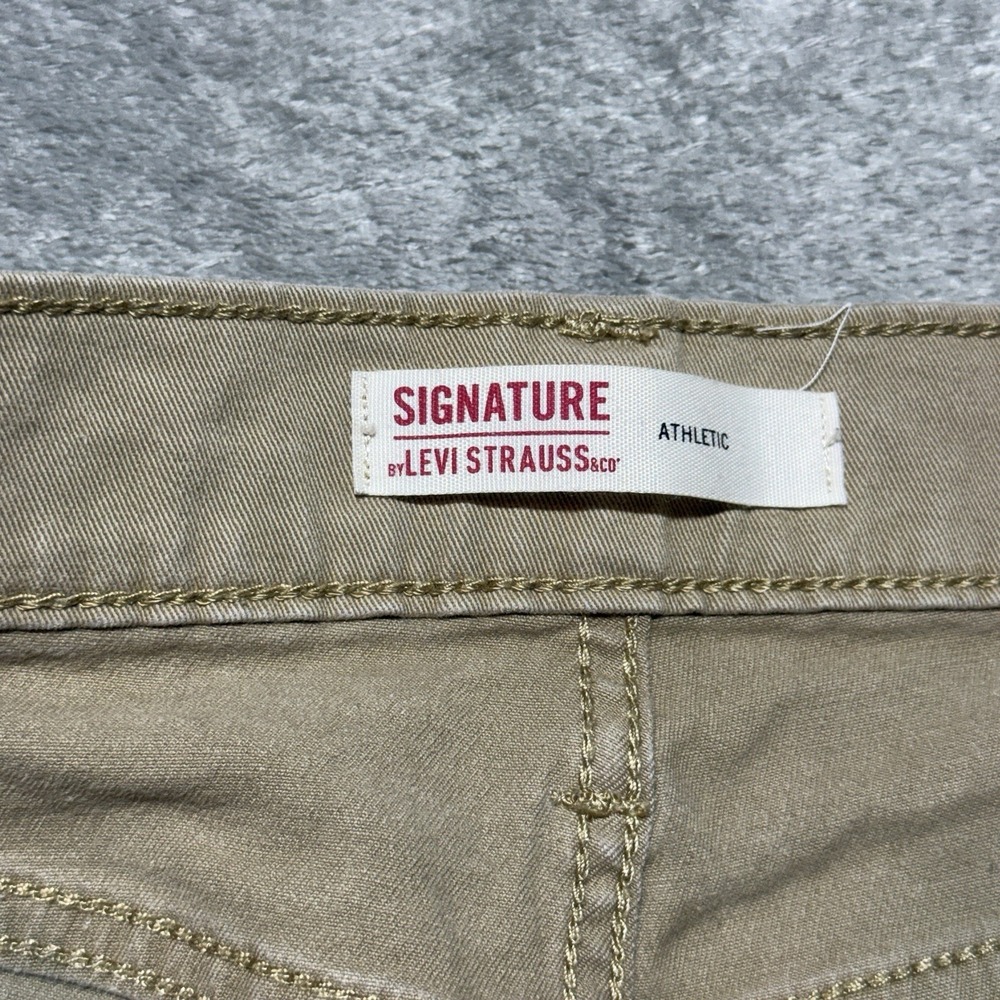 Levi's Signature Men's Athletic Fit Chino Pants W31 L30 Khaki Stretch Casual - Picture 5 of 11
